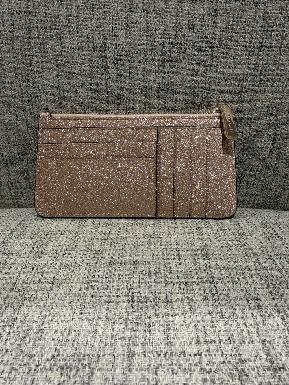 Kate Spade Gold Glitter Cardholder